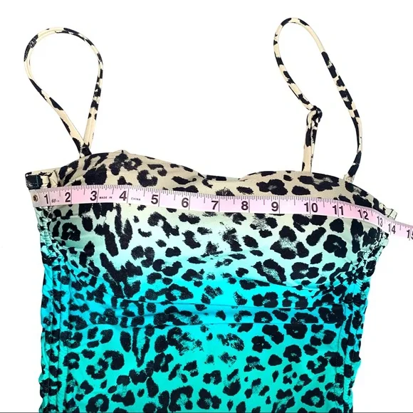 SOLD 💕La Blanca Blue Dip Into The Wild Bandeau Tankini Top - Picture 11 of 12